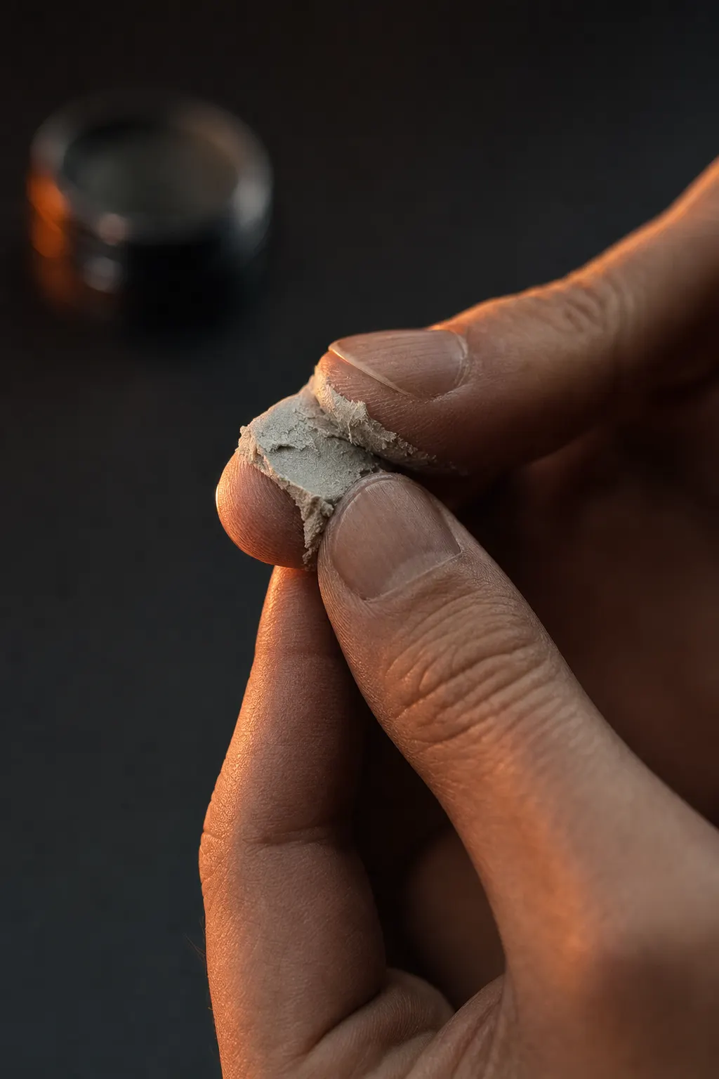 Parmak uçlarında ovulan mat pomat